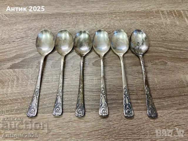Комплект мелхиорови лъжици — 6 броя