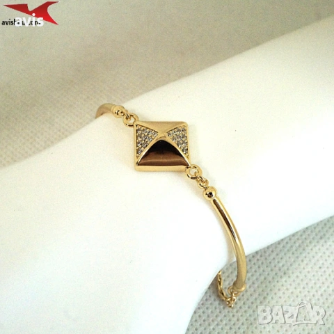 Гривна с 14К златно покритие 234873, снимка 4 - Гривни - 54147147