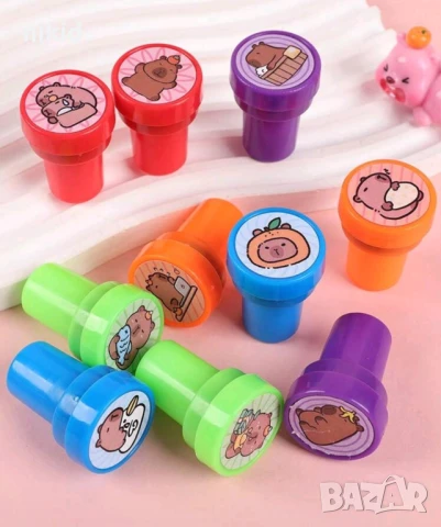 12 бр сет печати печата печат Капибара Capybara печатчета , снимка 6 - Други - 51255523