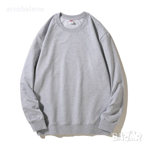 Есенно-зимен мъжки композитен суитчър с кръгло деколте и полар, 11цвята , снимка 10 - Суичъри - 51955945