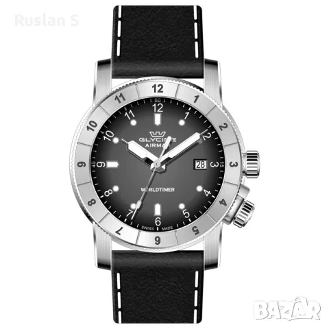 Glycine Airman 42 mm Quartz Swiss made. Superluminova.