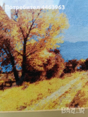 гоблен ,, Слънчева есен",  22/17 см, снимка 16 - Гоблени - 51230477