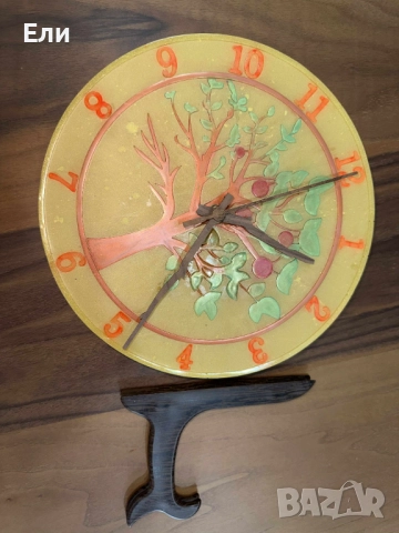 Ръчно изработен часовник - дървото на живота, с луминисцентни цифри, снимка 7 - Стенни часовници - 52954595