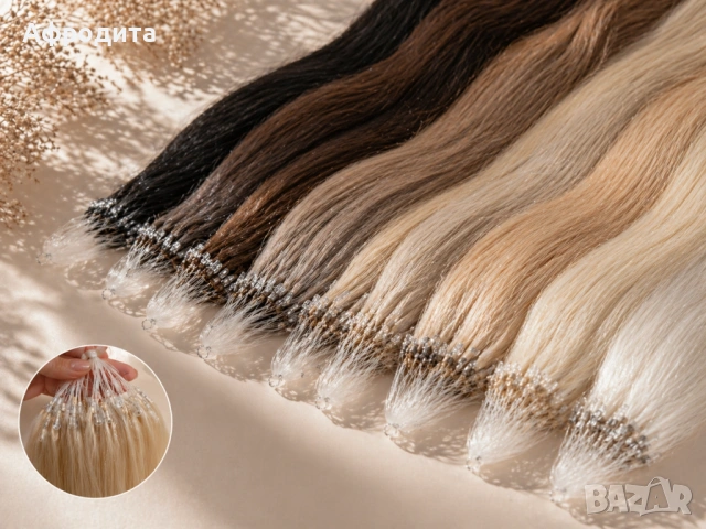 Индийска коса с микро ринг и кератин – топ качество ✨