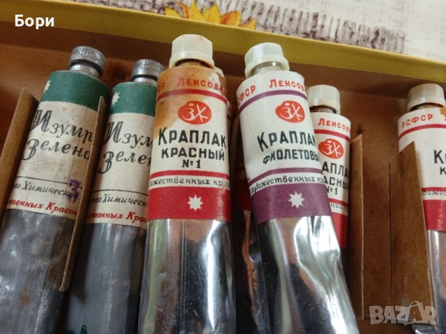 Стари маслени бои Ленинград 1951-1954г, снимка 4 - Други ценни предмети - 40846437