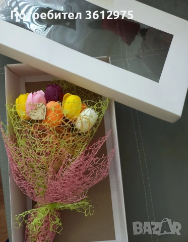 Букет лалето от ароматен сапун, снимка 3 - Декорация за дома - 53202825