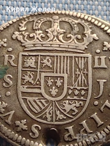 Сребърна монета 2 реала 1723г. Филип пети Севиля Испания 14943, снимка 10 - Нумизматика и бонистика - 42900582