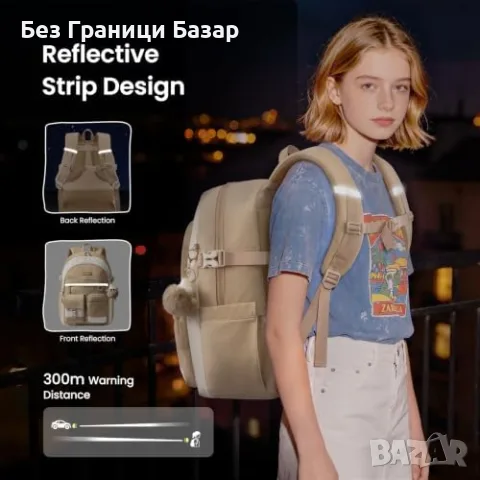 Нова Раница за момиче LOVEVOOK 15.6 лаптоп училище пътуване плюшен аксесоар, снимка 6 - Раници - 55777784