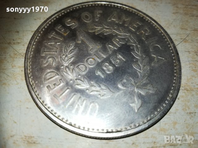 монета 1851 долар 1501211041, снимка 2 - Колекции - 31430398
