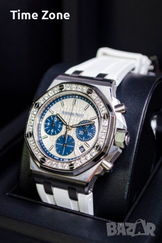 Audemars Piguet Royal Oak Offshore 37mm Steel White Diamond Дамски Различни Цветове, снимка 3 - Дамски - 54047398