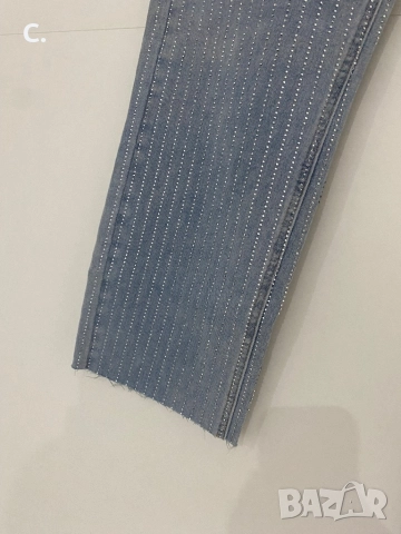 Дамски дънки с камъни, снимка 5 - Дънки - 52807556