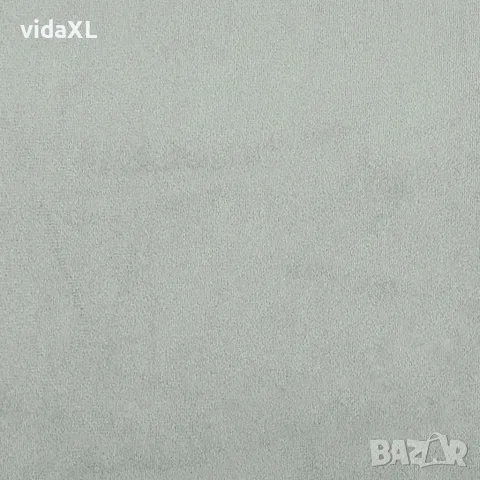 vidaXL Люлеещ се стол с облегалка, светлосив кадифе и масивно дърво, снимка 8 - Столове - 56146908