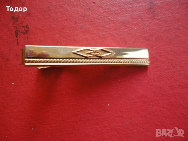 Луксозна позлатена игла щипка за вратовръзка 3, снимка 2 - Други - 53043096