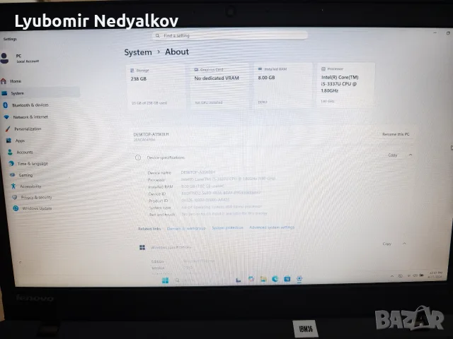 Lenovo T431s Intel CORE i5, снимка 2 - Лаптопи за работа - 56243789