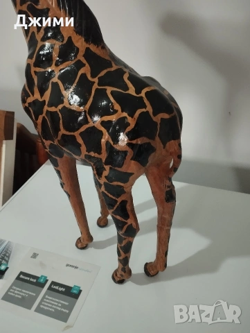 голям жерав дърво и кожа, снимка 4 - Антикварни и старинни предмети - 53932208