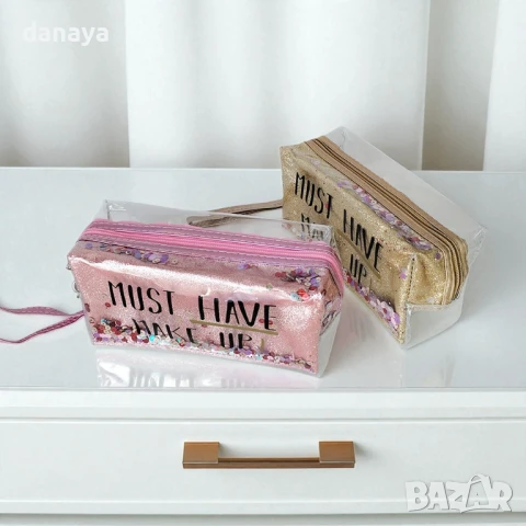 5983 Блестящ козметичен несесер с пайети Must Have Make Up, снимка 3 - Портфейли, портмонета - 50915252