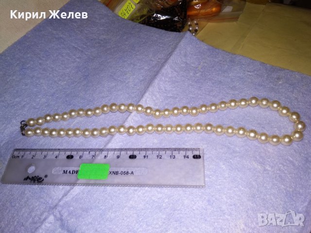 ПЕРЛЕНО ВИНТИДЖ СТИЛ НЕЖНО КОЛИЕ ГЕРДАН ОГЪРЛИЦА 34623