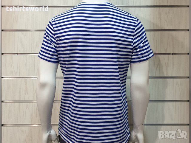 Нова мъжка класическа моряшка тениска на райе, снимка 4 - Тениски - 32048100
