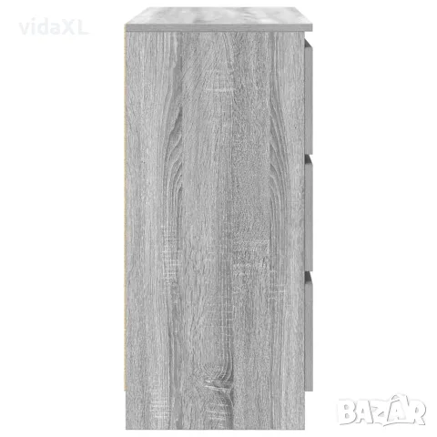 vidaXL Сайдборд, сив сонома, 80x35x76 см, инженерно дърво, снимка 7 - Бюфети - 56148391
