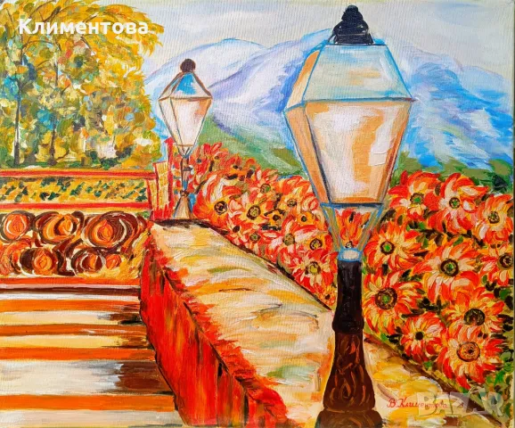 "Слънчогледов поздрав", снимка 2 - Картини - 48470503