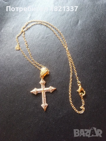 Колие с кръст , снимка 3 - Колиета, медальони, синджири - 50580778