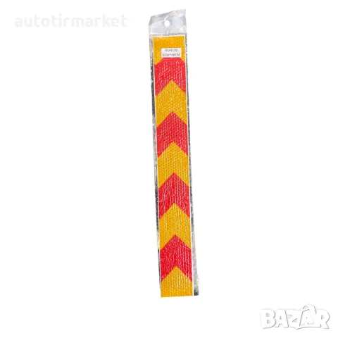 Светлоотразителен стикер червено/жълто – 40 см – GUN132