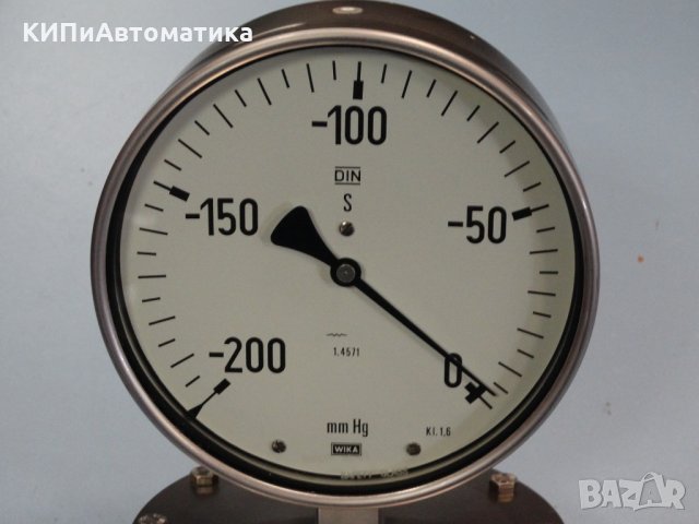 Манометър мембранен WIKA Ф 160, 0/-200 mmHg, снимка 2 - Резервни части за машини - 34452636