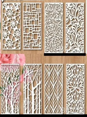 8 вида стенсил дърво текстура дървета шаблон за спрей торта украса декорация Scrapbooking