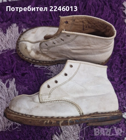 Ретро детски обувки естествена кожа, снимка 7 - Антикварни и старинни предмети - 52393600