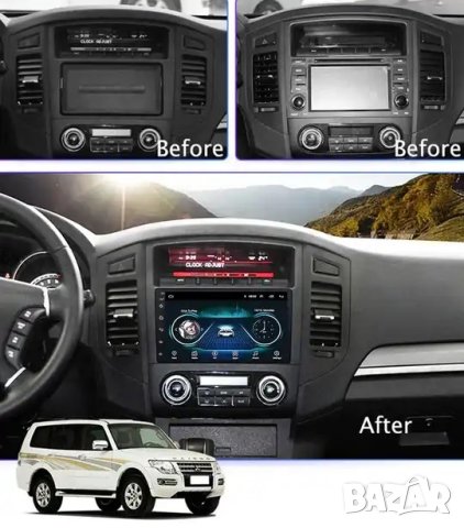 Мултимедия, за Mitsubishi Pajero, 2006, Двоен дин, Навигация, Андроид дисплей, плеър, екран, Android, снимка 2 - Аксесоари и консумативи - 42707378