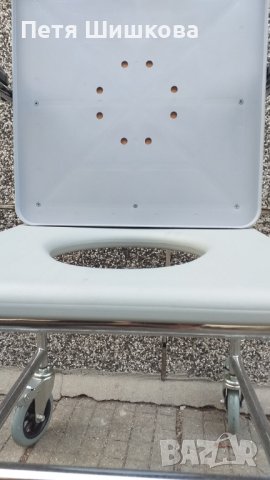 Тоалетен санитарен стол за трудноподвижни, снимка 4 - Столове - 42707096
