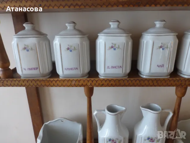 Буркани за подправки български порцелан Китка, снимка 5 - Аксесоари за кухня - 47656449