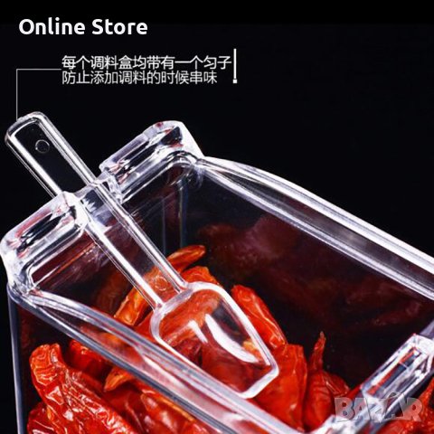 Контейнери за съхранение на подправки crystal seasoning box, снимка 3 - Аксесоари за кухня - 42843373