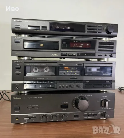💥TECHNICS Ретро Система , CD плеър, Тунер, Дек, Усилвател+ опция  грамофон и колони