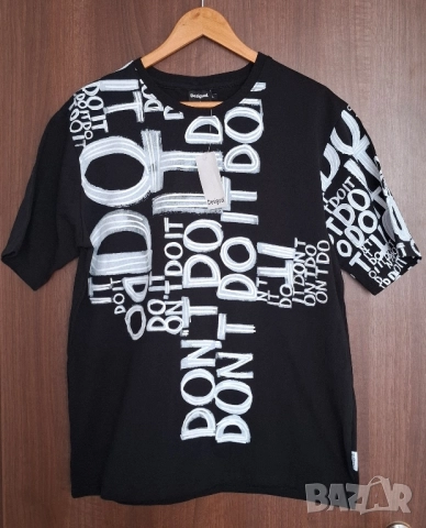 DESIGUAL НОВА Оригинална мъжка тениска-размер L