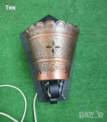 Лампа за стена ковано желязо и мед, снимка 4 - Лампи за стена - 48024976