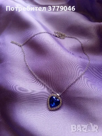 Колие с кристали Сърце на океана, снимка 5 - Колиета, медальони, синджири - 47530039