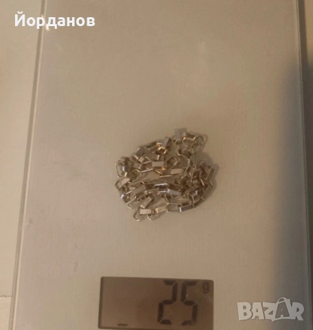 Сребърен синджир , снимка 2 - Колиета, медальони, синджири - 54253994