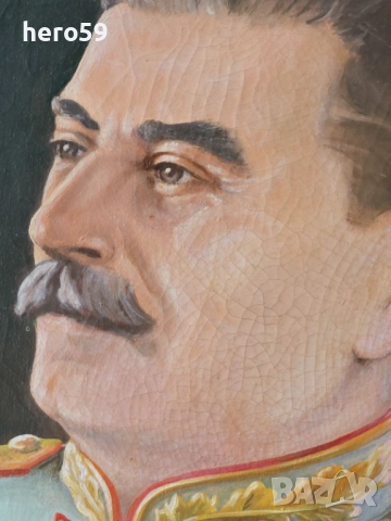 Стара картина портрет на фюрера и на Й.В.Сталин, снимка 13 - Антикварни и старинни предмети - 46943902