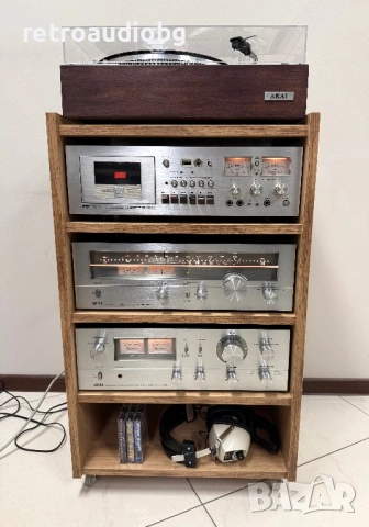 🔊Топ ретро аудио сет - система AKAI AM-2450, AT-2450L, GXC-740D, AP-206C + рак шкаф🔊, снимка 3 - Аудиосистеми - 54334004