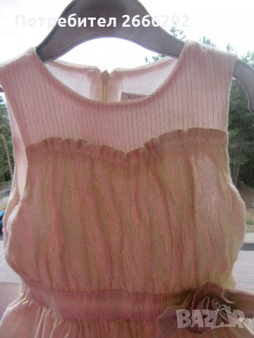 Официална детска рокля с цвете BUTTERSCOTCH / Шаферка, снимка 6 - Бебешки рокли - 29776738