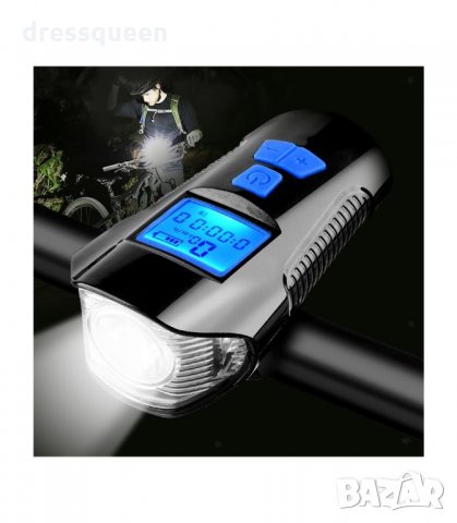 3138 Фар за велосипед или скутер, LED с акумулаторна батерия с USB, 4 режима на осветление и 6 звуко, снимка 15 - Аксесоари за велосипеди - 34238257
