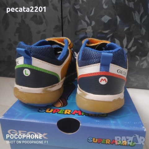 Продавам - детски светещи маратонки Geox Nintendo Super Mario номер 34, снимка 4 - Детски маратонки - 37972478