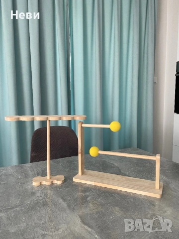 Комплект дървени стойки за аксесоари за коса