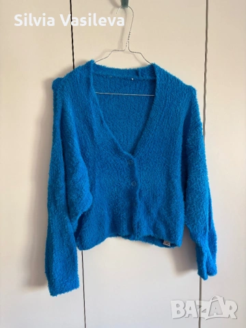 Дамска жилетка Zara синя, снимка 2 - Жилетки - 54318840