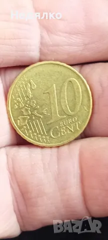 10 евро цента 2002г,Германия,буква "J", снимка 2 - Нумизматика и бонистика - 49300020