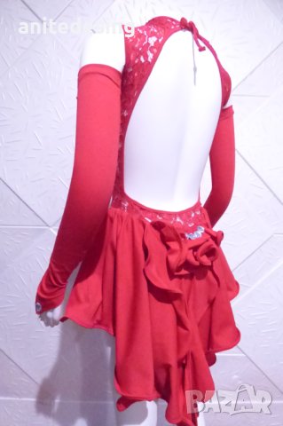 Червена детска рокля за спортни танци, снимка 7 - Детски рокли и поли - 42805665