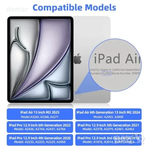 Калъф-клавиатура Bettdow за iPad Air 13 инча, снимка 2 - Клавиатури и мишки - 55776172