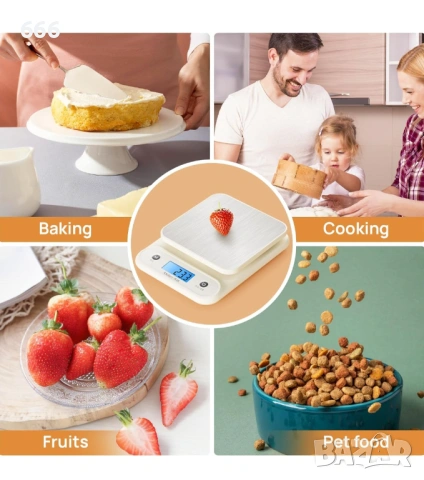 Цифрова кухненска везна , акумулаторна батерия , снимка 6 - Други стоки за дома - 54130399