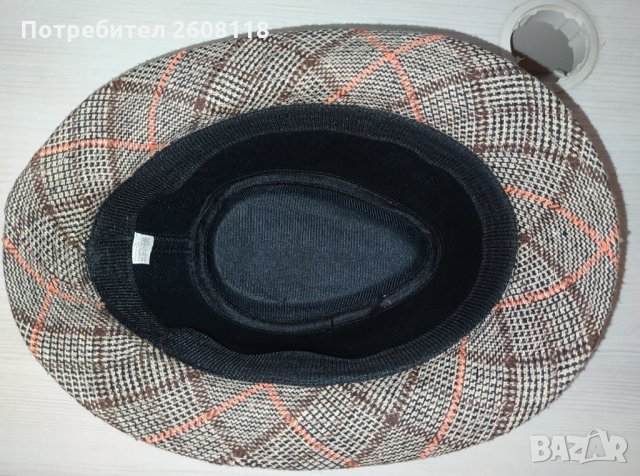 Карирана шапка тип Трилби , снимка 5 - Шапки - 31647746